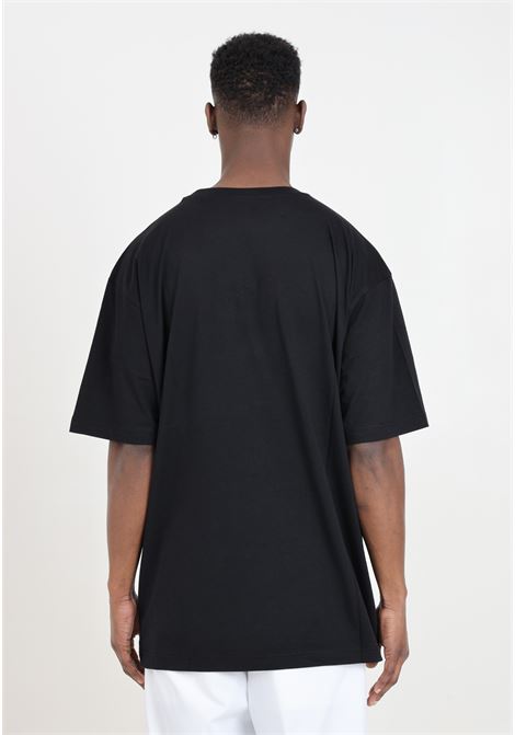 Black men's t-shirt with piece number print VERSACE JEANS COUTURE | 76GAHE04CJ00E899